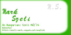 mark szeli business card